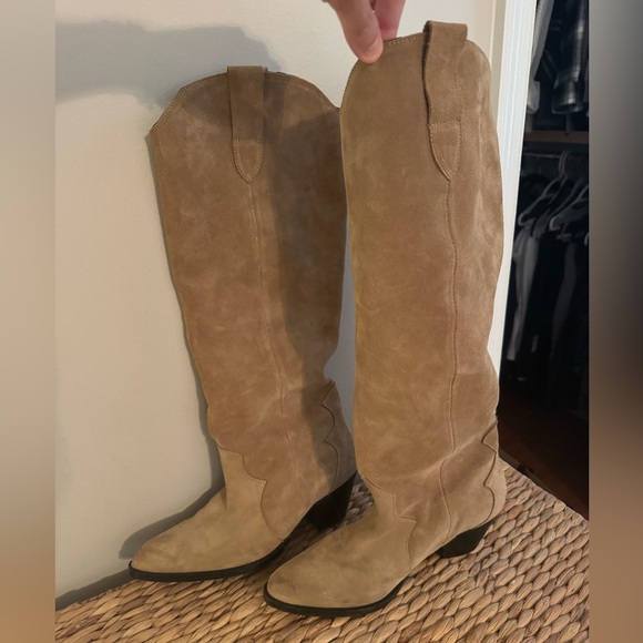 Anthropologie Western Suede Boots 8-8.5 Eu 39 - Picture 3 of 8